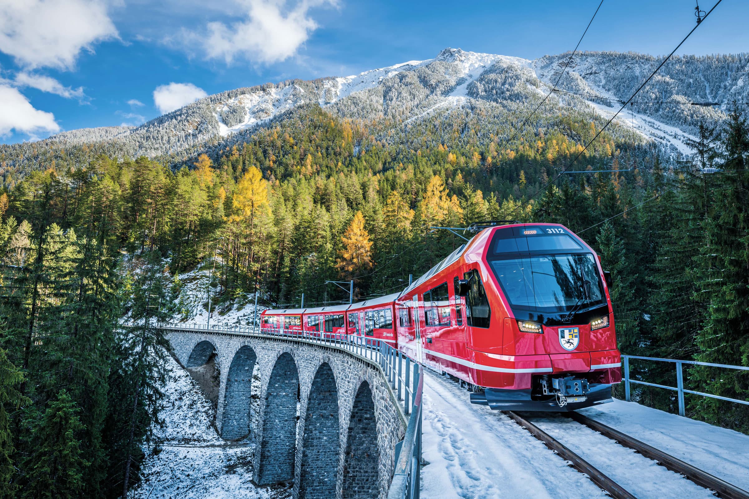 Hero image with train for Home page